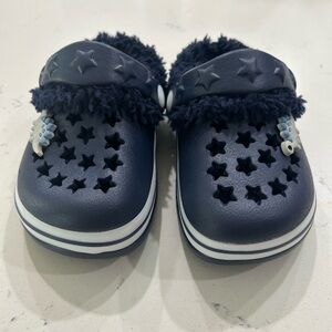 Kids Navy Star Clogs